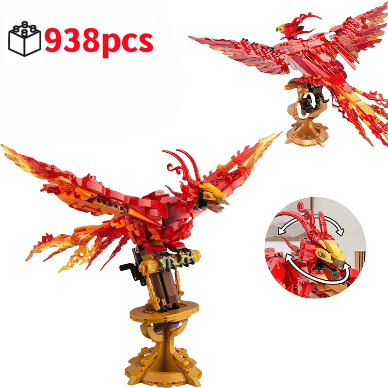Model Kit Harry Potter - Kit Bangunan MOC Fire Phoenix Mainan