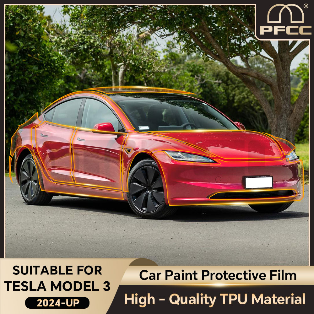 Logo Model Kit - Film pelindung cat untuk Tesla Model