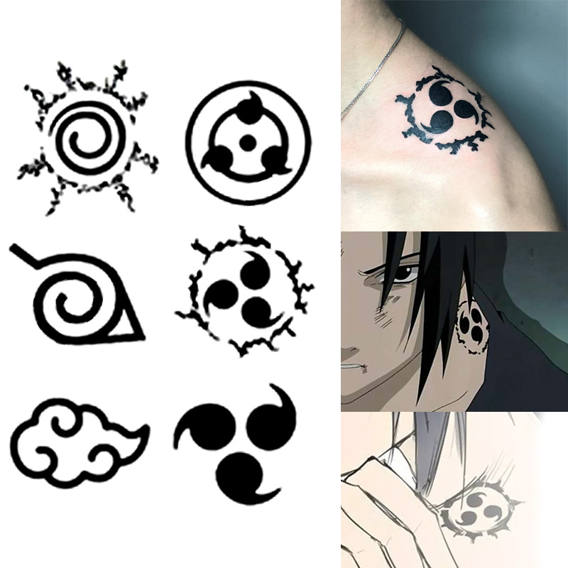 Logo Model Kit - Stiker Tato Anime Naruto Mainan Kutukan