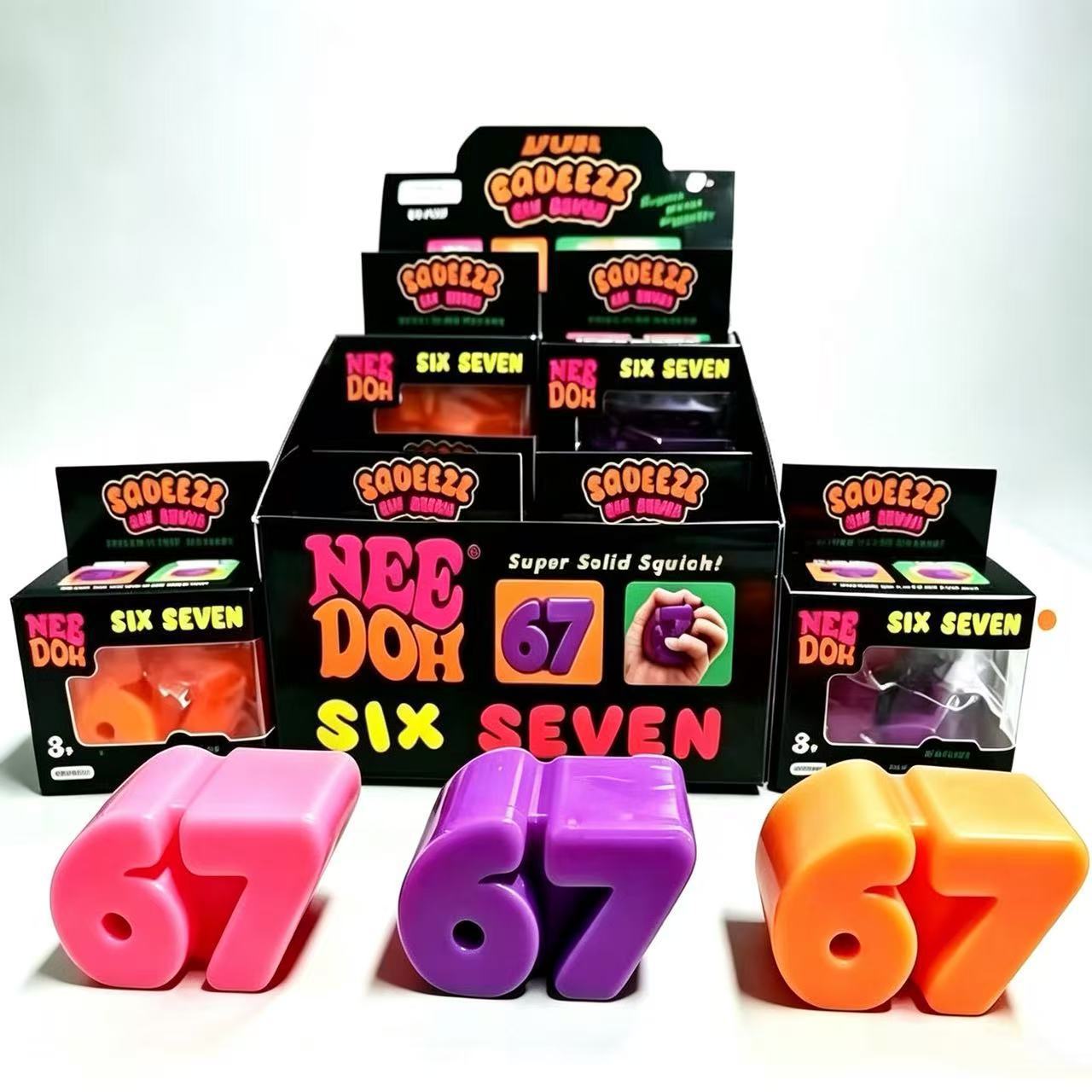 Model Kit Eva - Set Mainan Squishy TPR Six Seven
