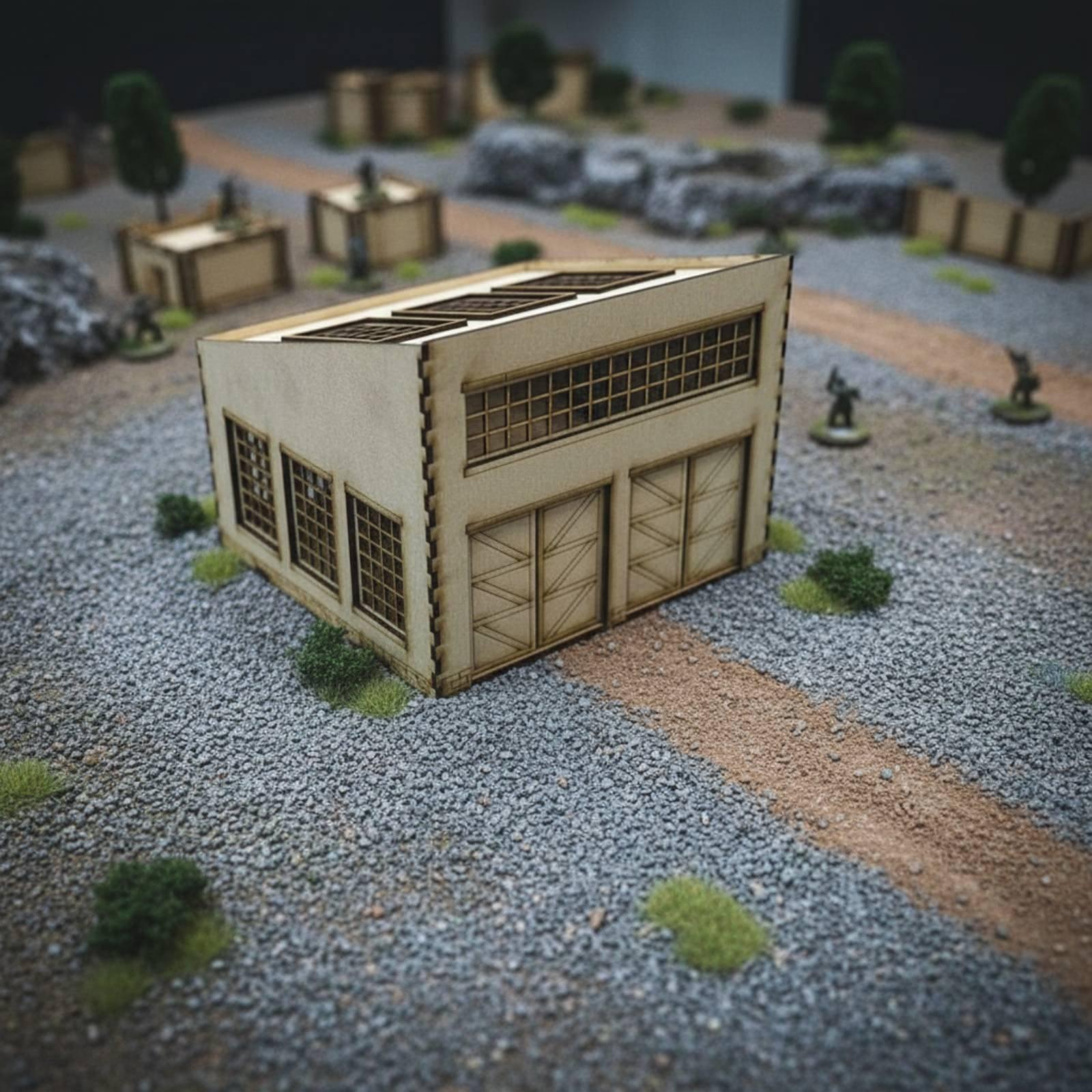 Model Kit Wood - Pabrik Perbaikan Kendaraan Perang Model Atap