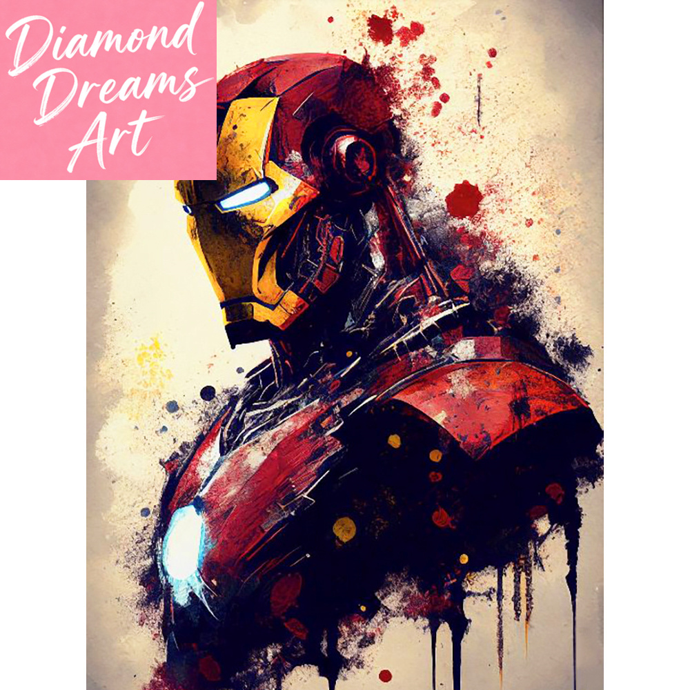 Model Kit Iron Man - Set Lukisan Berlian DIY Marvel Kartun