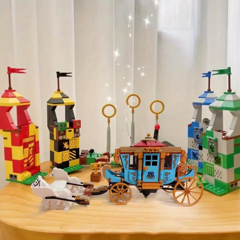 Model Kit Harry Potter - Mainan Buku Anime Blok Bangunan Model