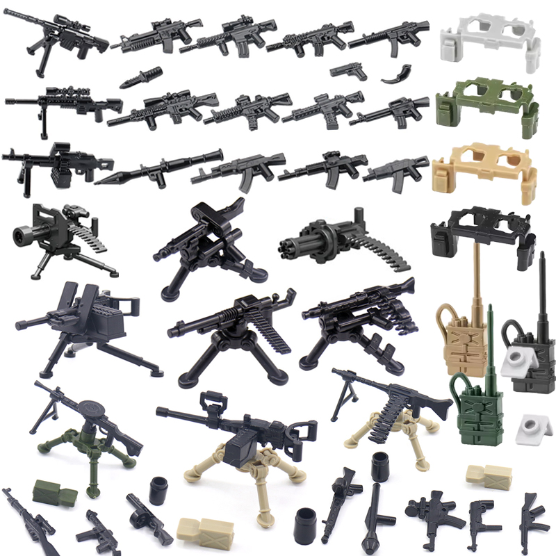 Model Kit Wall E - WW2 militer senjata blok bangunan Solider