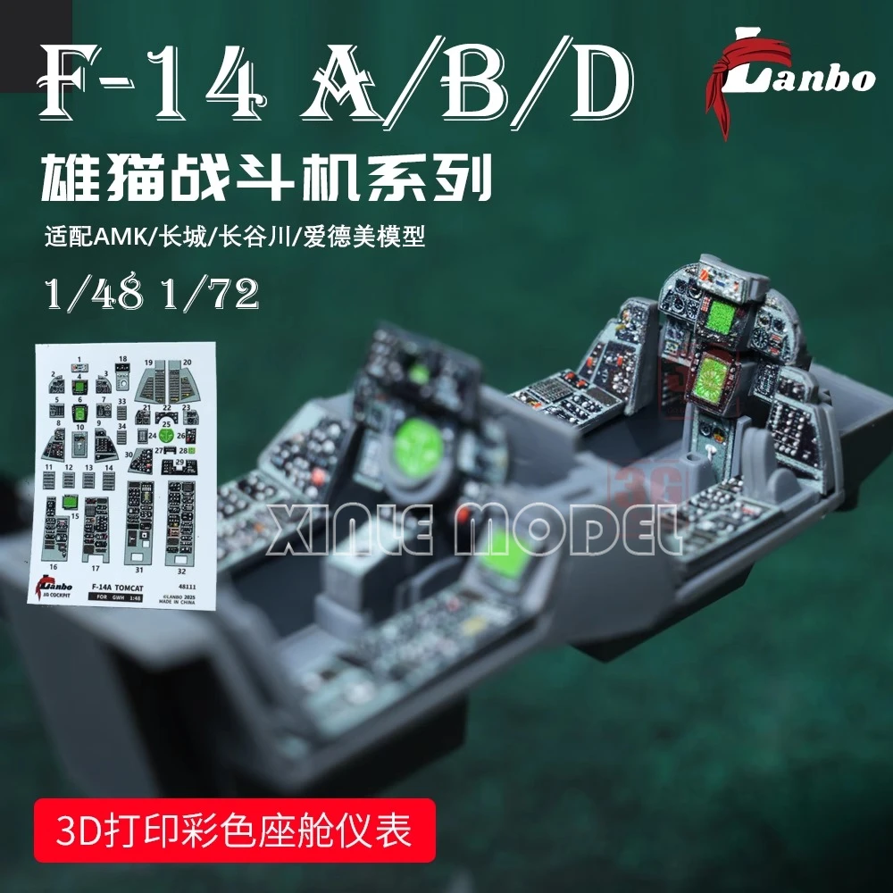 Model Kit Wall E - Lanbo 3D Warna Kokpit Instrumen F-14A/B/D