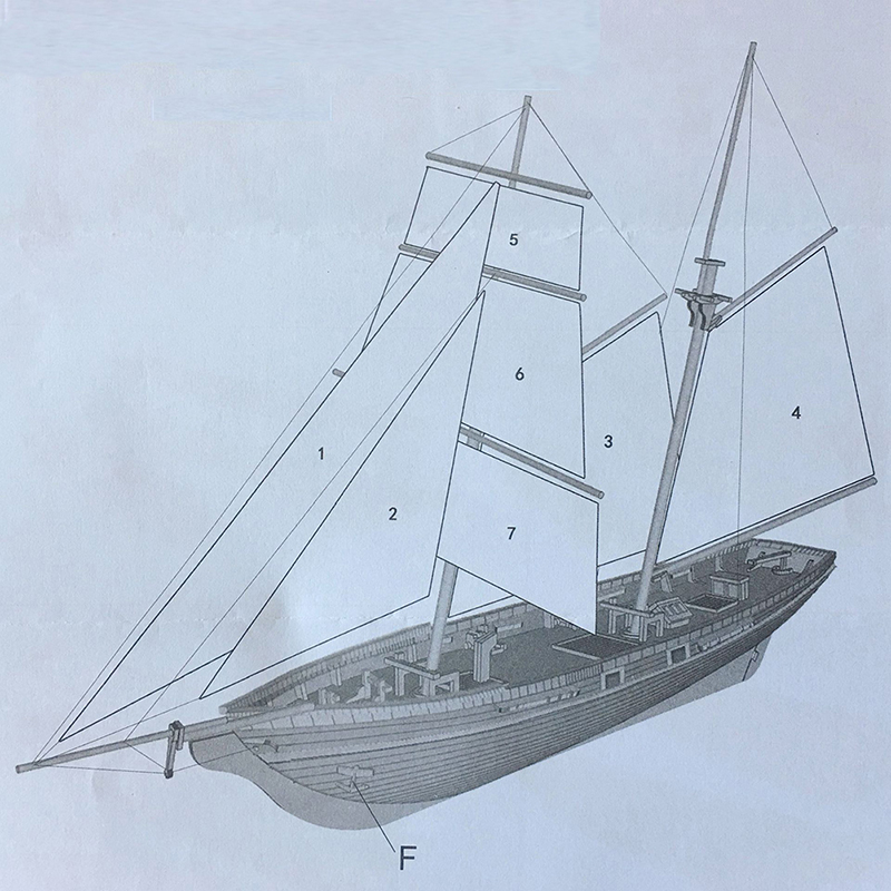 Model Kit Wood - ''Baru 1 Buah 1:70 Model Perahu