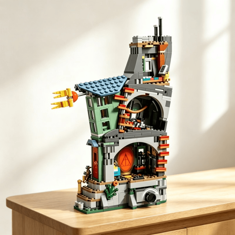Batu Bata Bangunan Rumah Ajaib - Model Kit Harry Potter ulasan dan harga