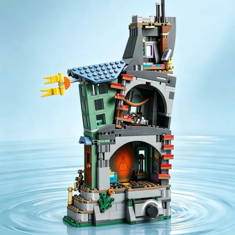 Batu Bata Bangunan Rumah Ajaib - Model Kit Harry Potter ulasan dan harga