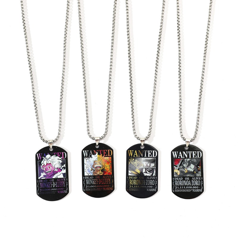 Kalung Baja Tahan Karat One Pi - Model Kit Luffy ulasan dan harga