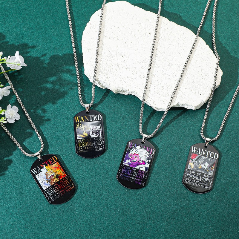 Kalung Baja Tahan Karat One Pi - Model Kit Luffy ulasan dan harga