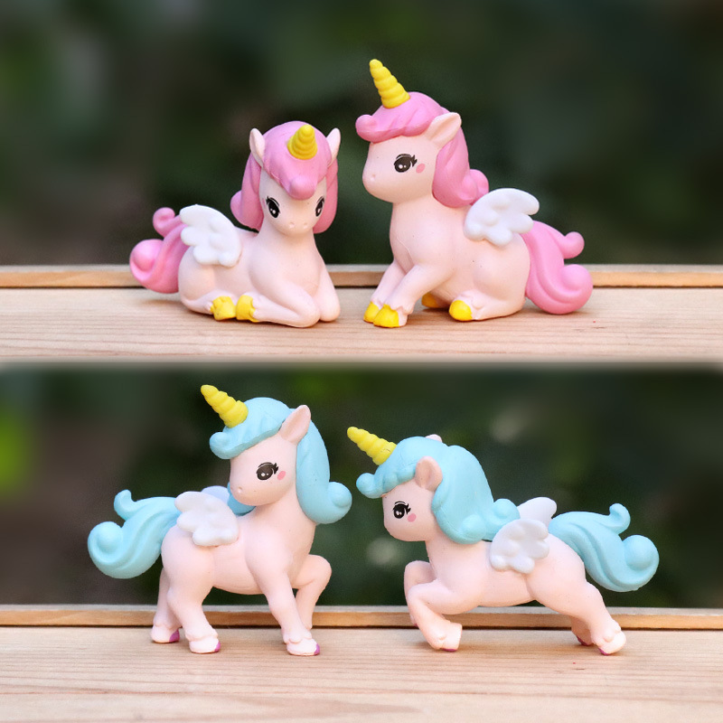 4 Buah/Set Anime Unicorn Versi - Model Kit Unicorn ulasan dan harga