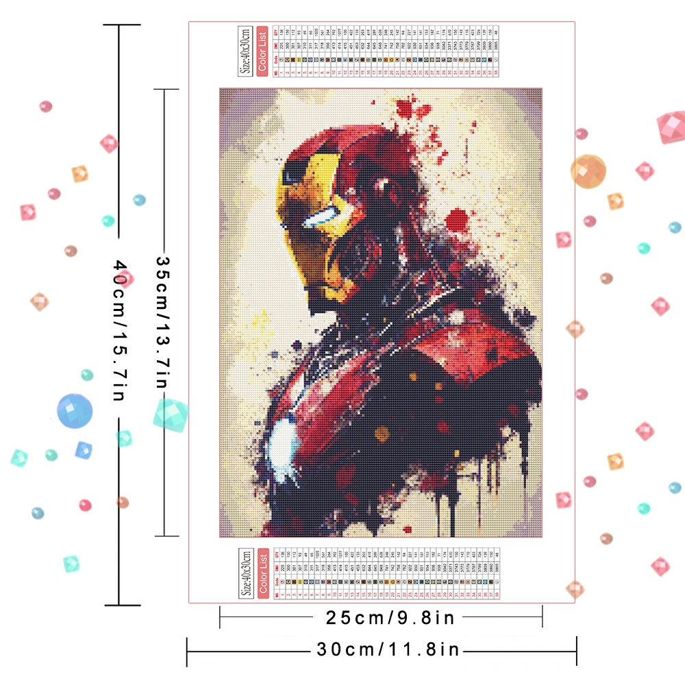 Set Lukisan Berlian DIY Marvel - Model Kit Iron Man ulasan dan harga