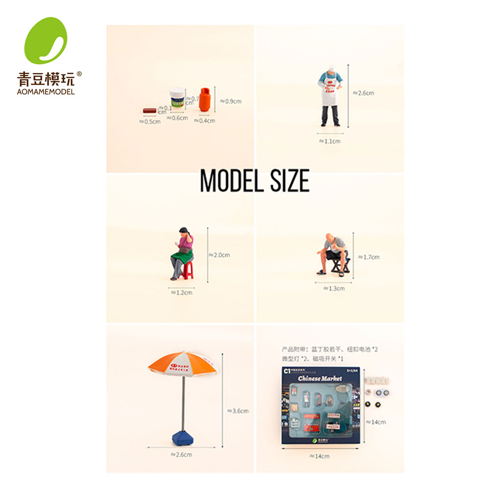 1/64 Model Kit Pasar Malam - M - Model Kit Diorama ulasan dan harga