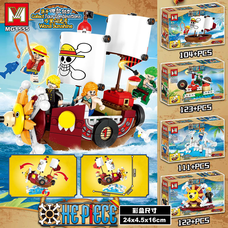 4in1 One Piece THOUSAND SUNNY  - Model Kit Thousand Sunny ulasan dan harga